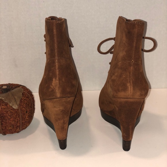 Michael Kors Suede Wedge Booties - Picture 2 of 7